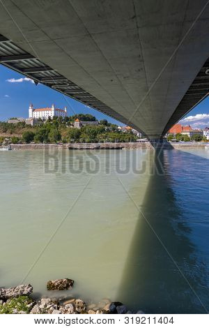 Bratislava castle and Danube river, Slovakia