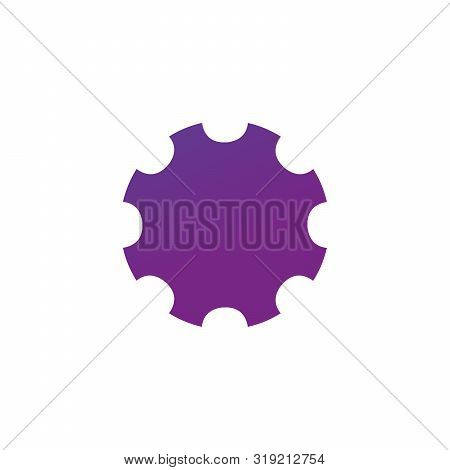 Gear Or Cog Icon Vector. Simple Flat Symbol. Stock Vector Illustration On White Background.