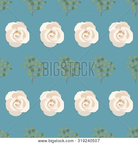Blue Two Eucalyptus Rose Collection Seaml Stock