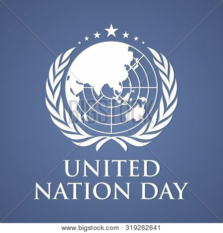 United Nation Day Letter Vector Background. United Nation Day Text Banner. Vector Illustration Eps.8