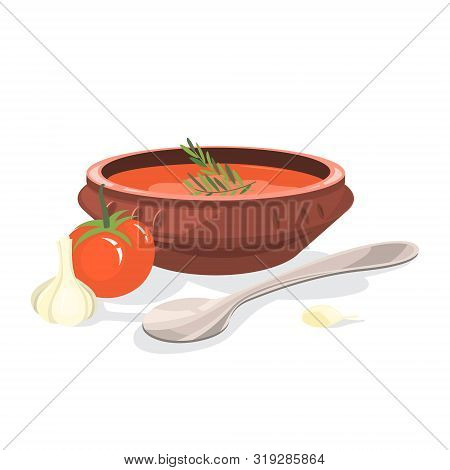 Cold Gazpacho Soup. Fast And Easy Dinner
