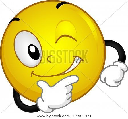 Иллюстрация Смайли, поразительно позе