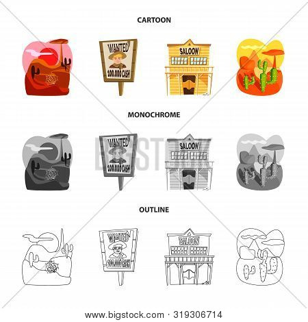 Vector Design Of Texas And History Logo. Set Of Texas And Culture Stock Vector Illustration.