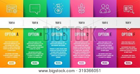 Gluten Free, Web Settings And Users Line Icons Set. Infographic Timeline. Blog, Santa Sack And Searc