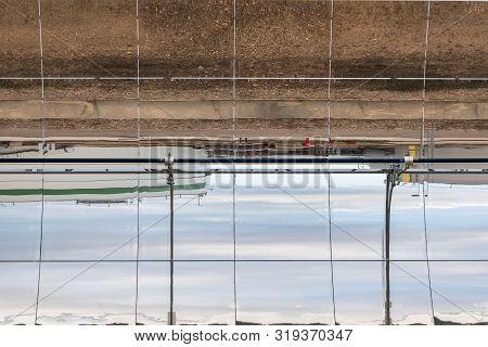 Detail Of The Concentrators And Solar Panels Of The Solar Thermal Power Plant In Logrosan, Extremadu