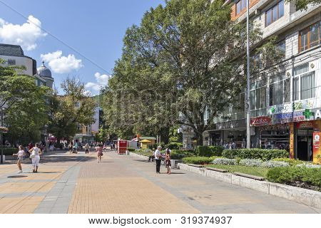 Asenovgrad, Bulgaria - August 5, 2019: Center Of Town Of Asenovgrad,  Plovdiv Region, Bulgaria