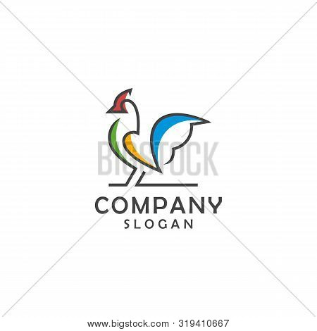 Minimalist Rooster Logo Simple Vector Template Collection