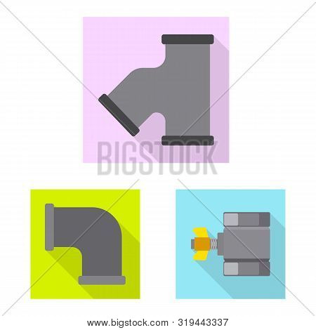 Vector Design Of Pipe And Tube Logo. Set Of Pipe And Pipeline Stock Symbol For Web.