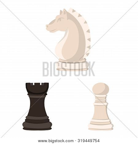 Vector Design Of Chess And Game Icon. Set Of Chess And Strategy Stock Vector Illustration.