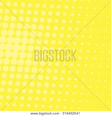 Yellow Comic Pop-art Halftone Background. Stock Vector Illustration