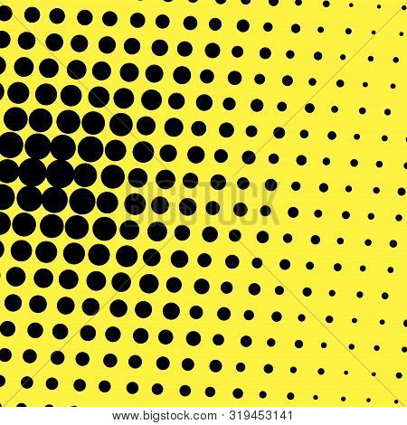 Yellow Comic Pop-art Halftone Background. Stock Vector Illustration