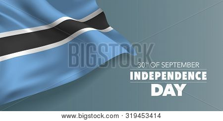 Botswana Independence Day Greeting Card, Banner With Template Text Vector Illustration. Botswanian M