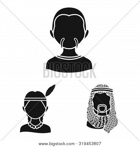 Vector Illustration Of Person And Culture Sign. Collection Of Person And Race Stock Symbol For Web.