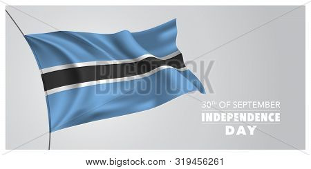 Botswana Independence Day Greeting Card, Banner, Horizontal Vector Illustration. Botswanian Holiday 