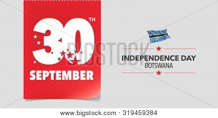 Botswana Independence Day Greeting Card, Banner, Vector Illustration. Botswanian National Day 30th O