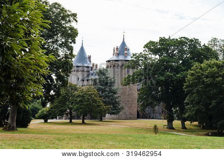Combourg, France - July 27, 2018: The Medieval Castle Of Combourg French Brittany