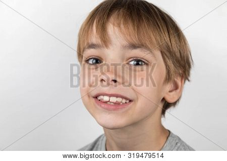 Boy's Potrtait With Problem Teeth. A Curve Row And The Wrong Bite An Occasion To Visit The Dentist A