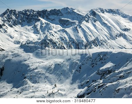 Amazing Winter Landscape Of Polezhan Peak From Todorka Peak, Pirin Mountain, Bulgaria