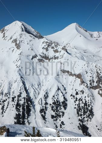 Amazing Winter Landscape Of Vihren And Kutelo Peaka, Pirin Mountain, Bulgaria