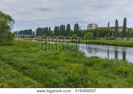 Plovdiv, Bulgaria - May 7, 2018: The Maritsa River, Passing Through The City Of Plovdiv, Bulgaria