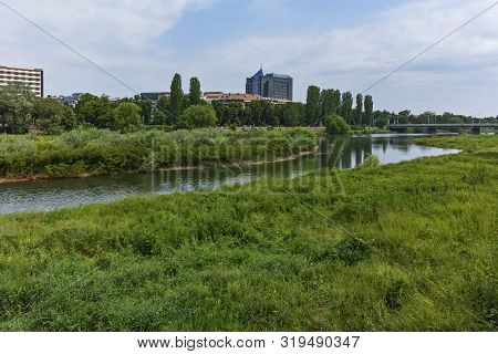 Plovdiv, Bulgaria - May 7, 2018: The Maritsa River, Passing Through The City Of Plovdiv, Bulgaria