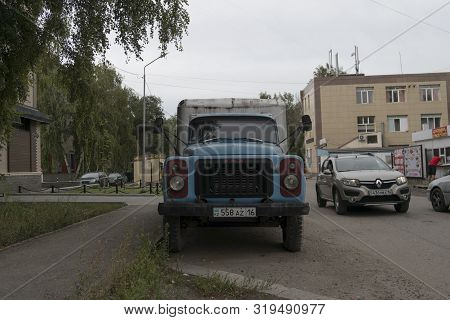 Kazakhstan, Ust-kamenogorsk - 21 August, 2019. Truck Gaz 53 On The Road.