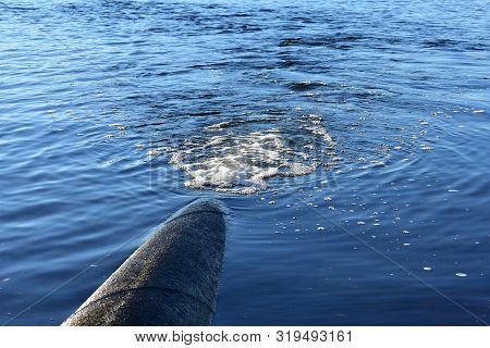 Pollution Of The Environment By Waste From Pipes Or Drainage. The Concept Of Nature Pollution Sewera