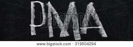 Panoramic Shot Of Black Chalk Board With Lettering Pma