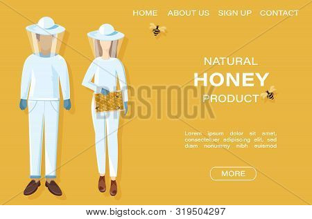 Beekeepers Vector Honey Banner. Honey Theme Poster Templates