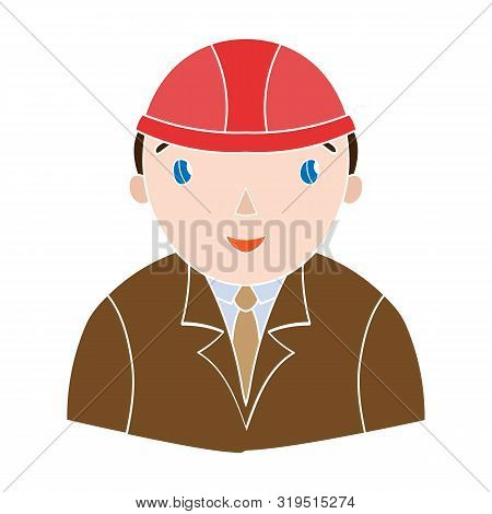 Architect Icon In Colour Style Isolated On White Background. Architect Symbol Stock Vector Illustrat