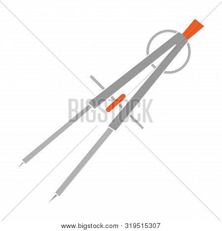 Dividers Icon In Colour Style Isolated On White Background. Architect Symbol Stock Vector Illustrati