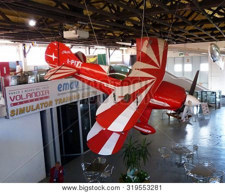 Somma Lombardo / Italy - August 12, 2017: Volandia Museum Park Near Malpensa Airport. Volandia Is Th