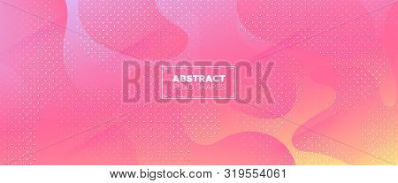 Pastel Flow Background. Multicolor 3d Liquid Shape. Trendy Dynamic Wallpaper. Vector Brochure. Fluid