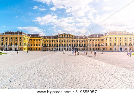 Vienna, Austria - 23 July, 2019: Schonbrunn Palace, German: Schloss Schonbrun, Baroque Summer Reside