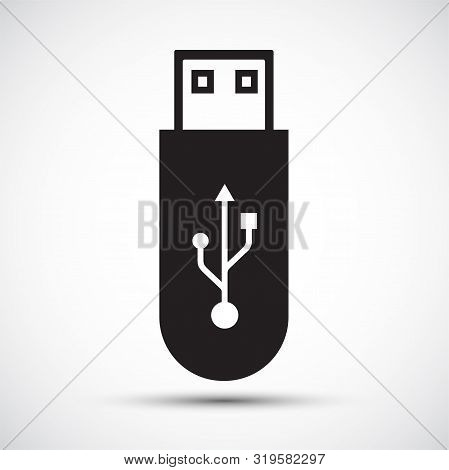 Usb Flash Drive Icon Symbol Sign Isolate On White Background,vector Illustration
