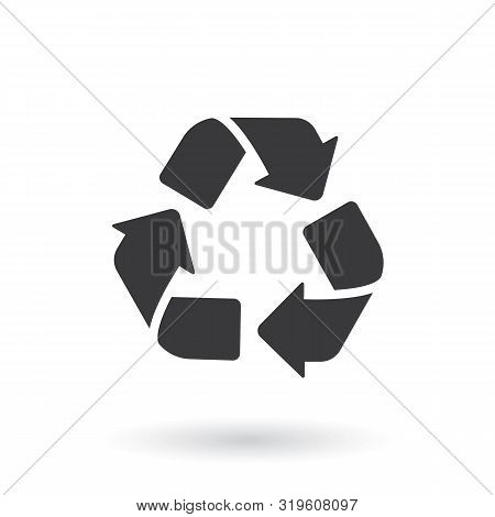 Recycle Icon. Flat Style - Stock Vector.