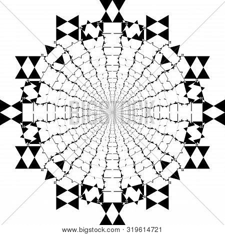 Clock Dial Black Diamond Intersections Pointing Shapes Double Ears Signs With White Hourly Numbers B