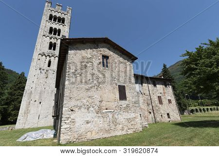 Diecimo, Lucca, Tuscany, Italy: The Medieval Church Known As Pieve Di Santa Maria