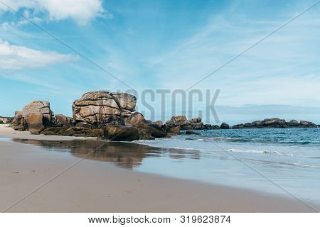 Beach In The Coast Of Kerlouan, Brittany