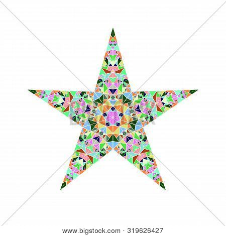 Isolated Triangle Ornament Star Shape - Abstract Geometric Polygonal Vector Element From Mosaic Tria