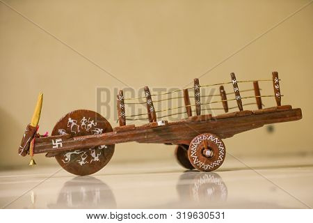 Indian Festival Pola, Beautiful Little  Bull Cart Like Toy