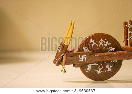 Indian Festival Pola, Beautiful Little  Bull Cart Like Toy