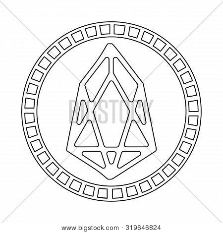 Vector Illustration Of Bytecoin And Virtual Logo. Set Of Bytecoin And Tech Vector Icon For Stock.