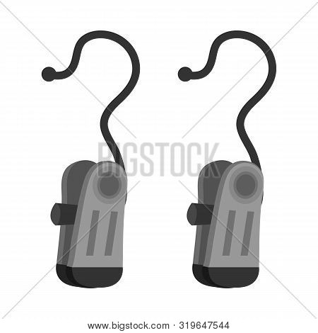 Vector Illustration Of Clothespeg And Clothespin Icon. Set Of Clothespeg And Pin Stock Symbol For We