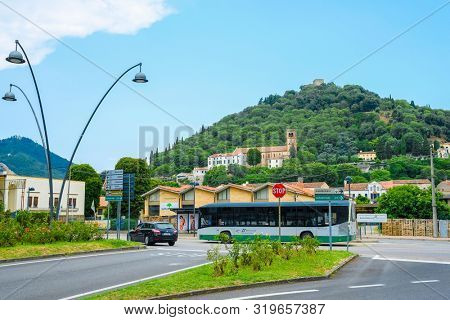 Arka Petrarka; Italy - July, 7, 2019: traffic in Arka Petrarka; Italy