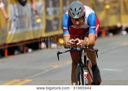 LOS ANGELES - 22. května: Janez Brajkovic týmu Radio Shack během fáze 7 Amgen Tour of Califo