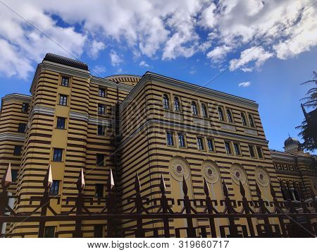 Tbilisi, Georgia - Murch 03, 2019: Georgian National Opera And Ballet Theater. Beautiful Building To