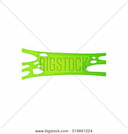 Acid Green Slime Splatter Stretch With Smooth Realistic Bubble Gum Texture