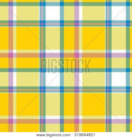 Tartan Scotland Seamless Plaid Pattern Vector. Retro Background Fabric. Vintage Check Color Square G