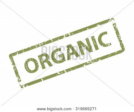 Organic Stamp Vector Texture. Rubber Cliche Imprint. Web Or Print Design Element For Sign, Sticker, 